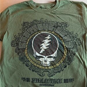 Liquid Blue Green Grateful Dead Skull Tee